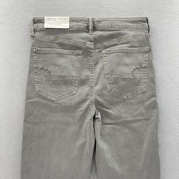 American Eagle Jegging Crop Women's 8 Gray Stretch Denim High Rise Skinny Jeans - Picture 13 of 15